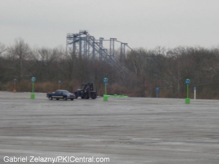 Coaster Track in parking lot staging area.