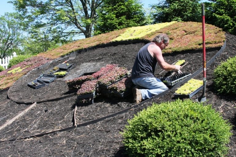 Kings Island's Ground Crew Prepares the Floral Clock for the 2009 Season
